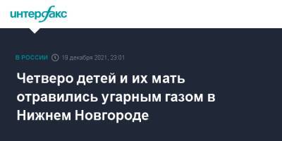 Давид Мелик-Гусейнов - Четверо детей и их мать отравились угарным газом в Нижнем Новгороде - interfax.ru - Москва - Нижний Новгород - Нижний Новгород