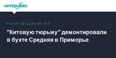 "Китовую тюрьму" демонтировали в бухте Средняя в Приморье - interfax.ru - Москва - Амурская обл. - Приморье край