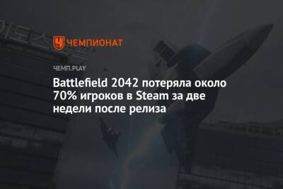 Battlefield 2042 потеряла около 70% игроков в Steam за две недели после релиза - championat.com