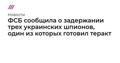 ФСБ сообщила о задержании трех украинских шпионов, один из которых готовил теракт - tvrain.ru - Россия - Украина - Тернопольская обл.