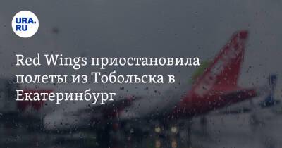 Red Wings приостановила полеты из Тобольска в Екатеринбург - ura.news - Екатеринбург - Тобольск