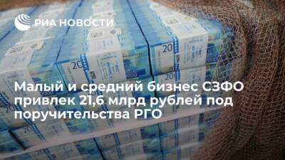 Малый и средний бизнес СЗФО привлек 21,6 млрд рублей под поручительства РГО - smartmoney.one - Россия - Ленинградская обл. - Санкт-Петербург - респ. Коми - Калининградская обл. - Архангельская обл. - окр.Сзфо - республика Карелия