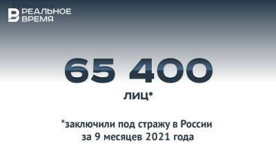 Вячеслав Лебедев - Российские суды отправили под стражу 65 400 человек в 2021 году — это мало или много? - realnoevremya.ru - Россия