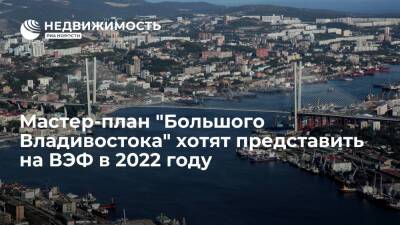 Мастер-план "Большого Владивостока" хотят представить на ВЭФ в 2022 году - realty.ria.ru - Москва - Россия - Приморье край - Владивосток - Владивосток - Спутник - Строительство