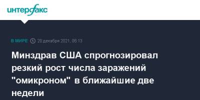 Минздрав США спрогнозировал резкий рост числа заражений "омикроном" в ближайшие две недели - interfax.ru - Москва - США