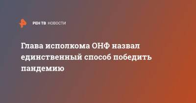 Михаил Кузнецов - Глава исполкома ОНФ назвал единственный способ победить пандемию - ren.tv - Россия