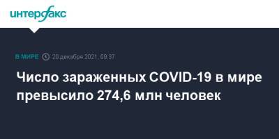 Джонс Хопкинс - Число зараженных COVID-19 в мире превысило 274,6 млн человек - interfax.ru - Москва - США - Бразилия - Индия