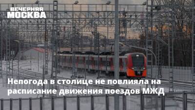 Непогода в столице не повлияла на расписание движения поездов МЖД - vm.ru