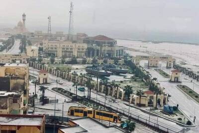Александрию в Египте накрыло снегом - mk.ru - Египет - Каир - г. Александрия
