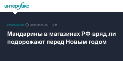 Дмитрий Леонов - Мандарины в магазинах РФ вряд ли подорожают перед Новым годом - interfax.ru - Москва - Россия - Турция
