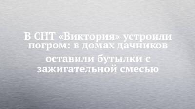 В СНТ «Виктория» устроили погром: в домах дачников оставили бутылки с зажигательной смесью - chelny-izvest.ru