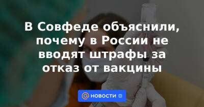 Анна Попова - В Совфеде объяснили, почему в России не вводят штрафы за отказ от вакцины - news.mail.ru - Австрия - Россия