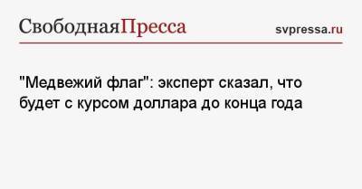 «Медвежий флаг»: эксперт сказал, что будет с курсом доллара до конца года - svpressa.ru - Россия