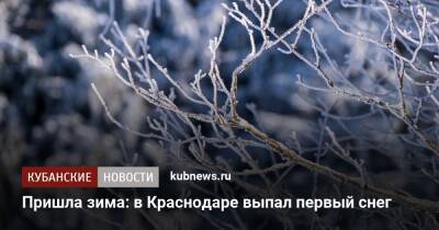 Пришла зима: в Краснодаре выпал первый снег - kubnews.ru - Краснодарский край - Краснодар - Краснодар