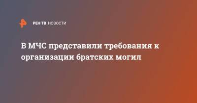 В МЧС представили требования к организации братских могил - ren.tv - Россия