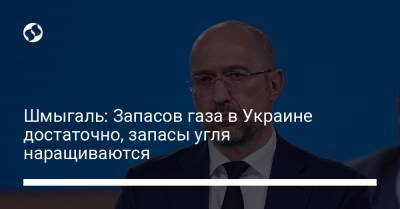 Денис Шмыгаль - Шмыгаль: Запасов газа в Украине достаточно, запасы угля наращиваются - liga.net - Украина