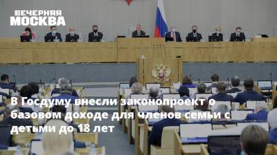 В Госдуму внесли законопроект о базовом доходе для членов семьи с детьми до 18 лет - vm.ru - Россия