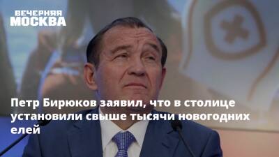 Петр Бирюков - Петр Бирюков заявил, что в столице установили свыше тысячи новогодних елей - vm.ru - Москва