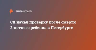 СК начал проверку после смерти 2-летнего ребенка в Петербурге - ren.tv - Санкт-Петербург - Санкт-Петербург