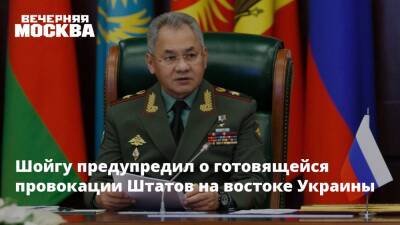 Сергей Шойгу - Владимир Путин - Шойгу предупредил о готовящейся провокации Штатов на востоке Украины - vm.ru - Россия - США - Украина