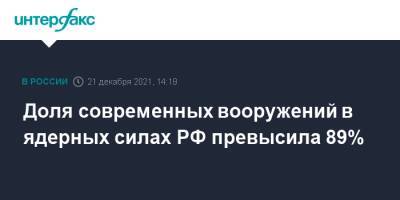 Сергей Шойгу - Владимир Путин - Доля современных вооружений в ядерных силах РФ превысила 89% - interfax.ru - Москва - Россия