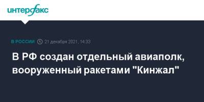 Сергей Шойгу - В РФ создан отдельный авиаполк, вооруженный ракетами "Кинжал" - interfax.ru - Москва - Россия