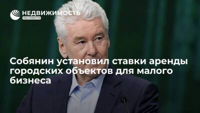 Сергей Собянин - Собянин установил ставки аренды городских объектов для малого бизнеса - realty.ria.ru - Москва - Москва