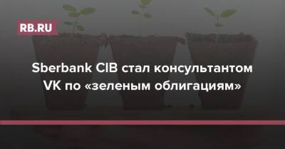 Sberbank CIB стал консультантом VK по «зеленым облигациям» - rb.ru - Россия