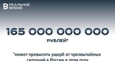 Александр Чуприян - Ущерб от ЧС в России в 2021 году может превысить 165 млрд рублей — это много или мало? - realnoevremya.ru - Россия - респ. Саха