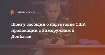 Сергей Шойгу - Шойгу сообщил о подготовке США провокации с химоружием в Донбассе - ren.tv - Россия - США - Украина - Донбасс - Авдеевка - Донецкая обл.