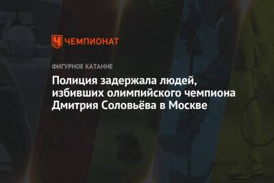 Дмитрий Соловьев - Анна Сидорова - Полиция задержала людей, избивших олимпийского чемпиона Дмитрия Соловьёва в Москве - championat.com - Москва - Россия