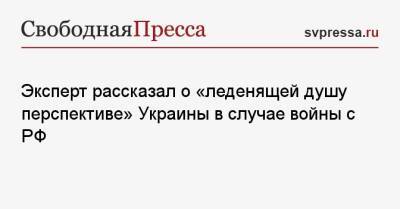Дэвид Экс - Эксперт рассказал о «леденящей душу перспективе» Украины в случае войны с РФ - svpressa.ru - Россия - Украина