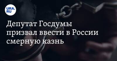 Депутат Госдумы призвал ввести в России смертную казнь - ura.news - Россия