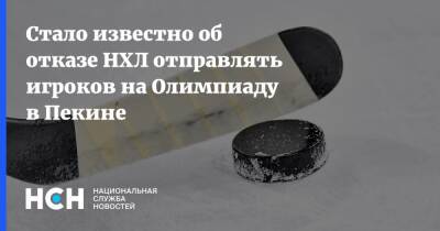 Стало известно об отказе НХЛ отправлять игроков на Олимпиаду в Пекине - nsn.fm - Пекин