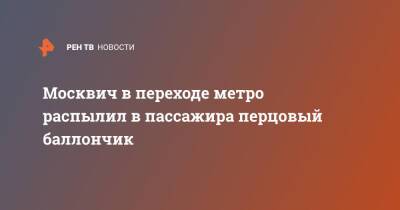 Москвич в переходе метро распылил в пассажира перцовый баллончик - ren.tv - Тамбов