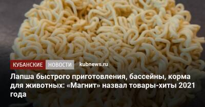 Лапша быстрого приготовления, бассейны, корма для животных: «Магнит» назвал товары-хиты 2021 года - kubnews.ru - Россия - Краснодарский край