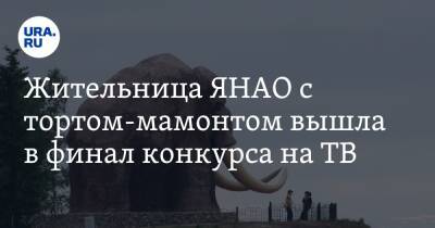 Жительница ЯНАО с тортом-мамонтом вышла в финал конкурса на ТВ. Фото - ura.news - окр. Янао