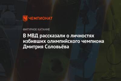 Дмитрий Соловьев - Анна Сидорова - Владимир Васенин - В МВД рассказали о личностях избивших олимпийского чемпиона Дмитрия Соловьёва - championat.com - Москва - Россия - Чита