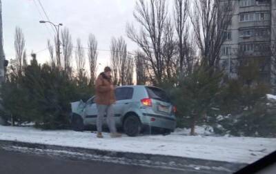 В Киеве автомобиль врезался в елочный базар - korrespondent.net - Украина - Киев - Николаев - Ивано-Франковск - Киев