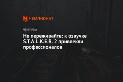 Не переживайте: к озвучке S.T.A.L.K.E.R. 2 привлекли профессионалов - championat.com