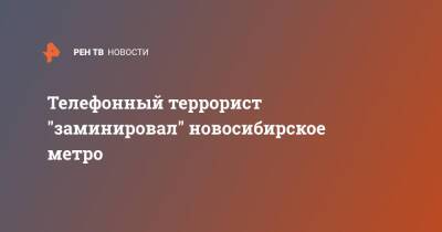 Телефонный террорист "заминировал" новосибирское метро - ren.tv - Новосибирск - респ. Хакасия - Саяногорск - Новосибирск