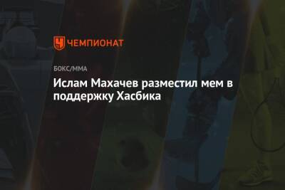Ислам Махачев - Ислам Махачев разместил мем в поддержку Хасбика - championat.com