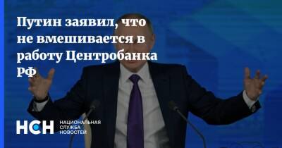 Владимир Путин - Путин заявил, что не вмешивается в работу Центробанка РФ - nsn.fm - Россия - Турция