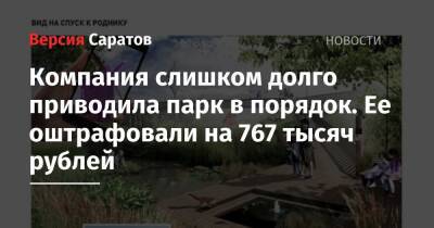 Компания слишком долго приводила парк в порядок. Ее оштрафовали на сотни тысяч рублей - nversia.ru - Саратовская обл. - район Красноармейский - Красноармейск