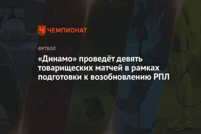 Сандро Шварц - «Динамо» проведёт девять товарищеских матчей в рамках подготовки к возобновлению РПЛ - championat.com - Москва - Россия - Нижний Новгород - Катар - Доха