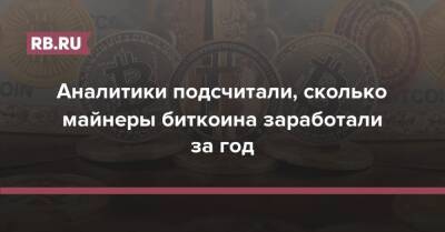 Аналитики подсчитали, сколько майнеры биткоина заработали за год - rb.ru