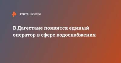 Владимир Путин - Сергей Меликов - В Дагестане появится единый оператор в сфере водоснабжения - ren.tv - Россия - респ. Дагестан