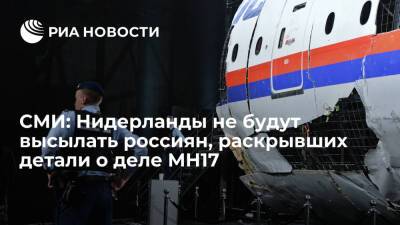 Volkskrant: Нидерланды не будут высылать российскую пару, раскрывшую детали о деле MH17 - ria.ru - Россия - Украина - Париж - Голландия - Донбасс