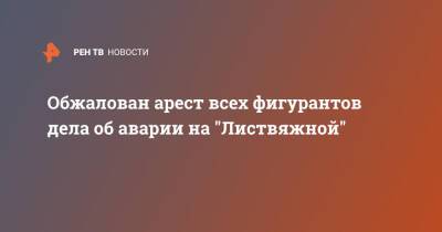 Обжалован арест всех фигурантов дела об аварии на "Листвяжной" - ren.tv - Кемерово - Кемеров