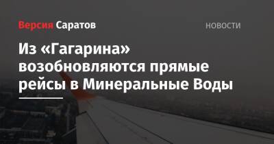 Из «Гагарина» возобновляются прямые рейсы в Минеральные Воды - nversia.ru - Ростов-На-Дону - Минеральные Воды